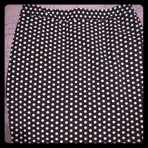 LOFT Polka Dot Pencil Skirt